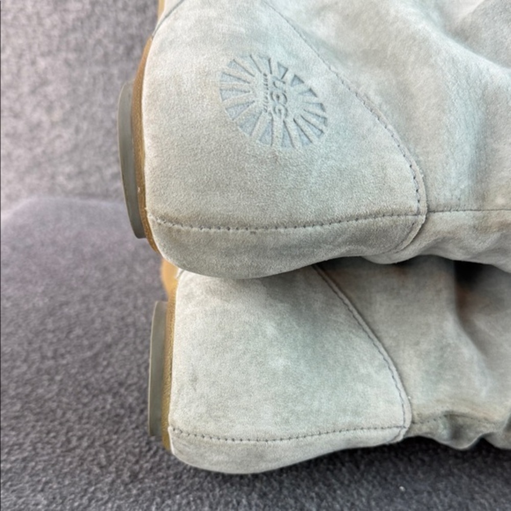 Rare‎ UGG Gray Suede Women's Slouch Boots Size 8 - Picture 7 of 15
